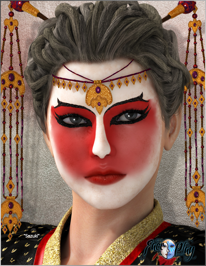 PS-Ruffa FacePlay for V4 by: shadownetPixelunaRuntimeDNA, 3D Models by Daz 3D