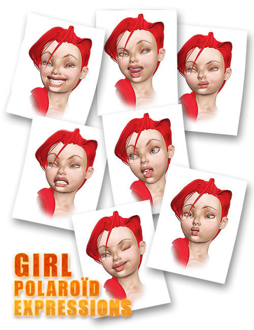 the Girl Polarod Expressions by: joelegecko, 3D Models by Daz 3D