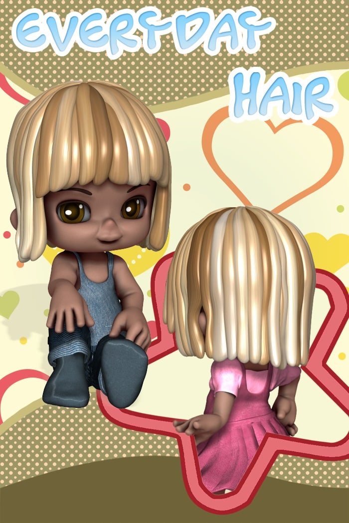 EveryDay Hair for Lil' Bit by: 3D-GHDesignRuntimeDNA, 3D Models by Daz 3D