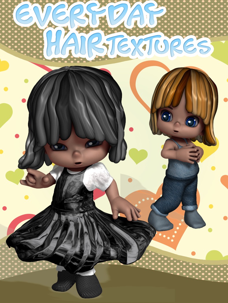 EveryDay Hair Textures for Toon hairs EveryDay Hair Textures for Toon hairs by: 3D-GHDesignRuntimeDNA, 3D Models by Daz 3D