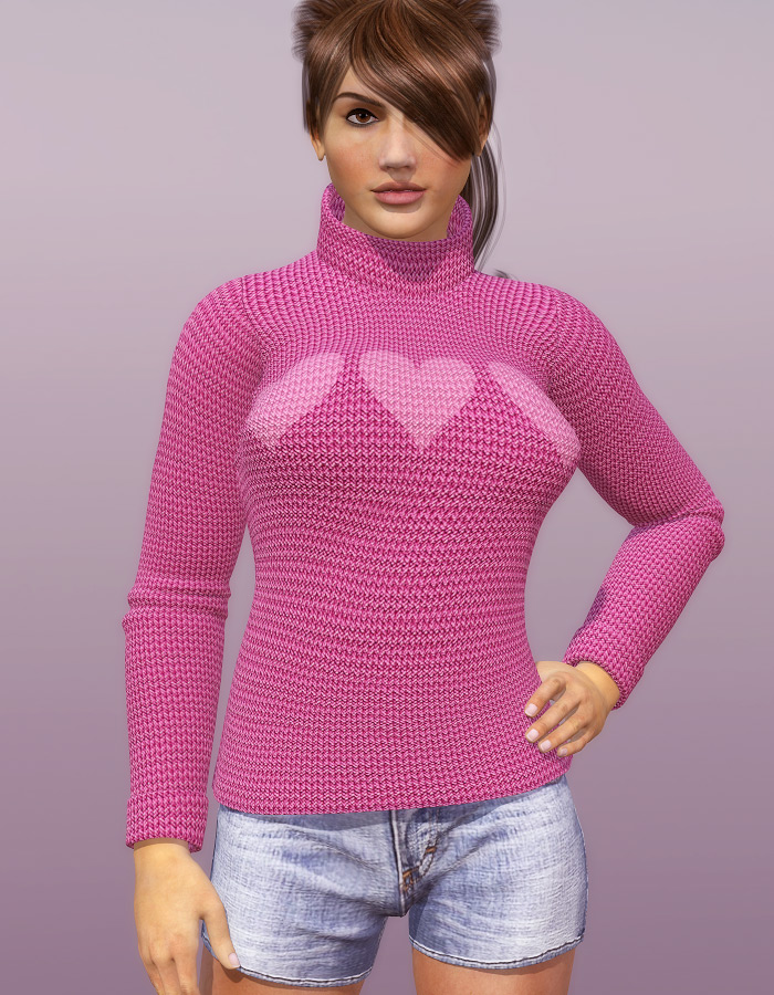 Simply Sweet Textures for Essentials Sweater by: EvilinnocenceRuntimeDNA, 3D Models by Daz 3D