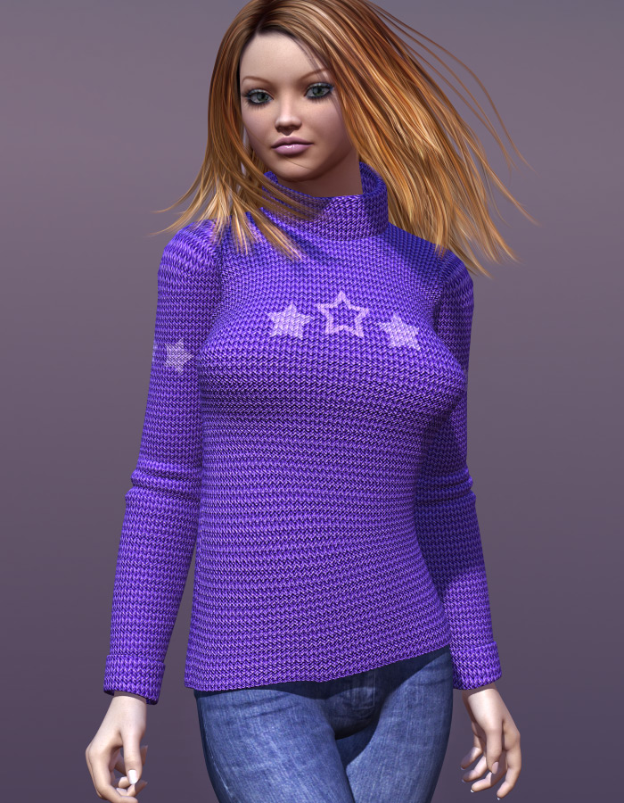 Simply Sweet Textures for Essentials Sweater by: EvilinnocenceRuntimeDNA, 3D Models by Daz 3D