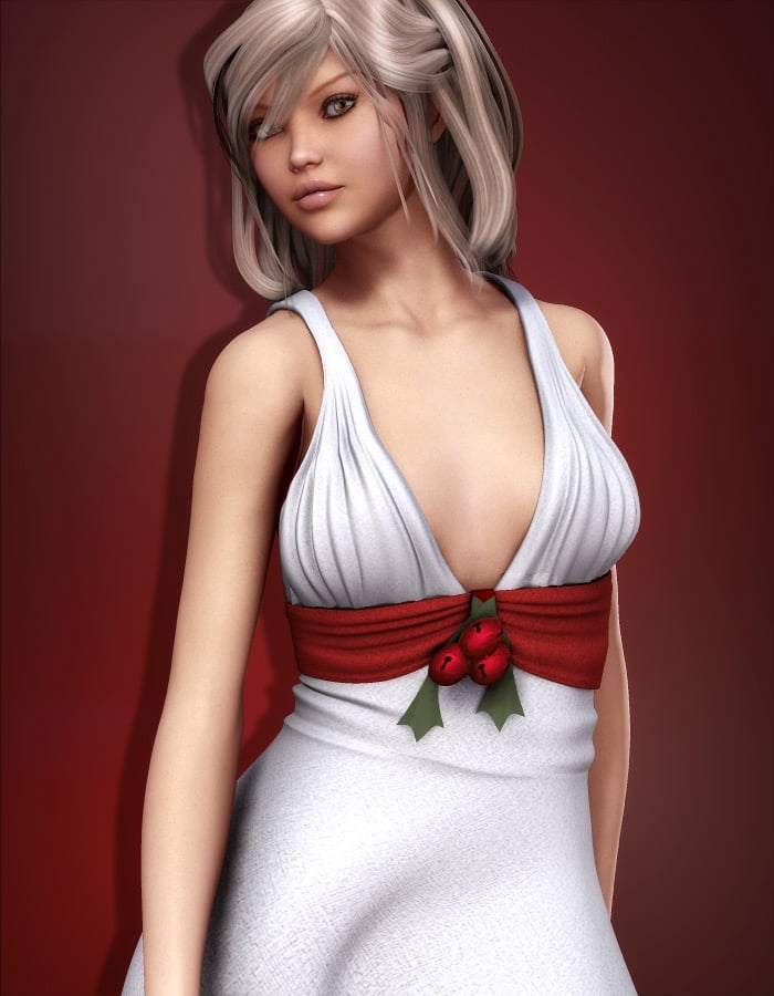 Jingle Bell Dress for V4 by: EvilinnocenceRuntimeDNA, 3D Models by Daz 3D