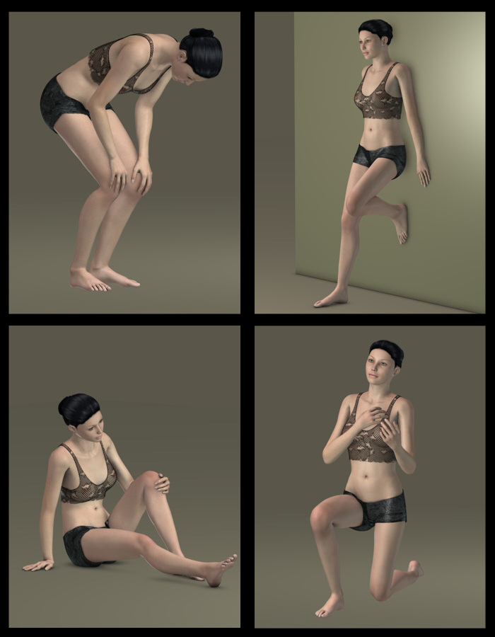 Everyday Poses for V4 by: NGartplay, 3D Models by Daz 3D