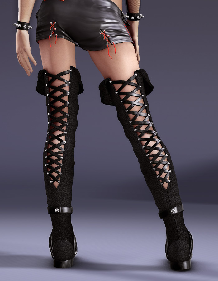 Thigh High Boots for V4 Thigh High Boots for V4 by: EvilinnocenceRuntimeDNA, 3D Models by Daz 3D