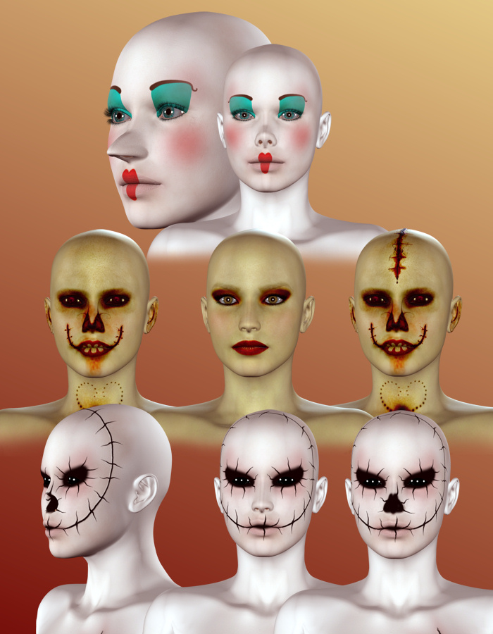 Muerta Disturbia Bundle by: NGartplay, 3D Models by Daz 3D