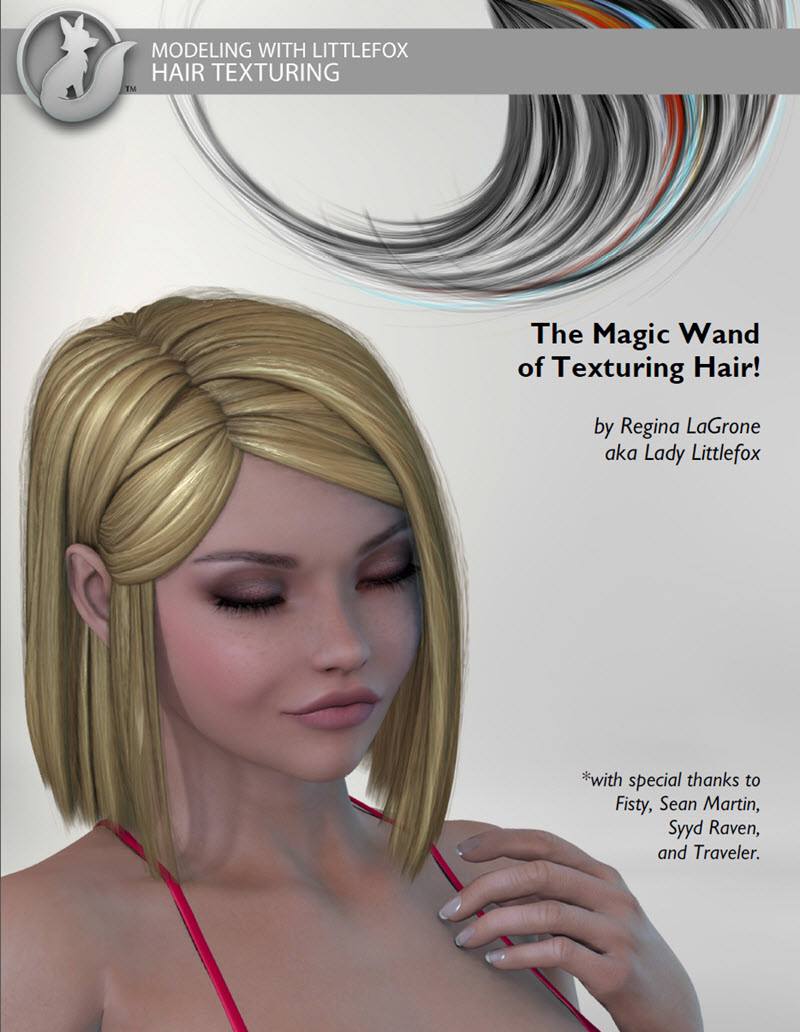 Modeling with Littlefox 5 - Hair Texturing by: Lady LittlefoxRuntimeDNA, 3D Models by Daz 3D