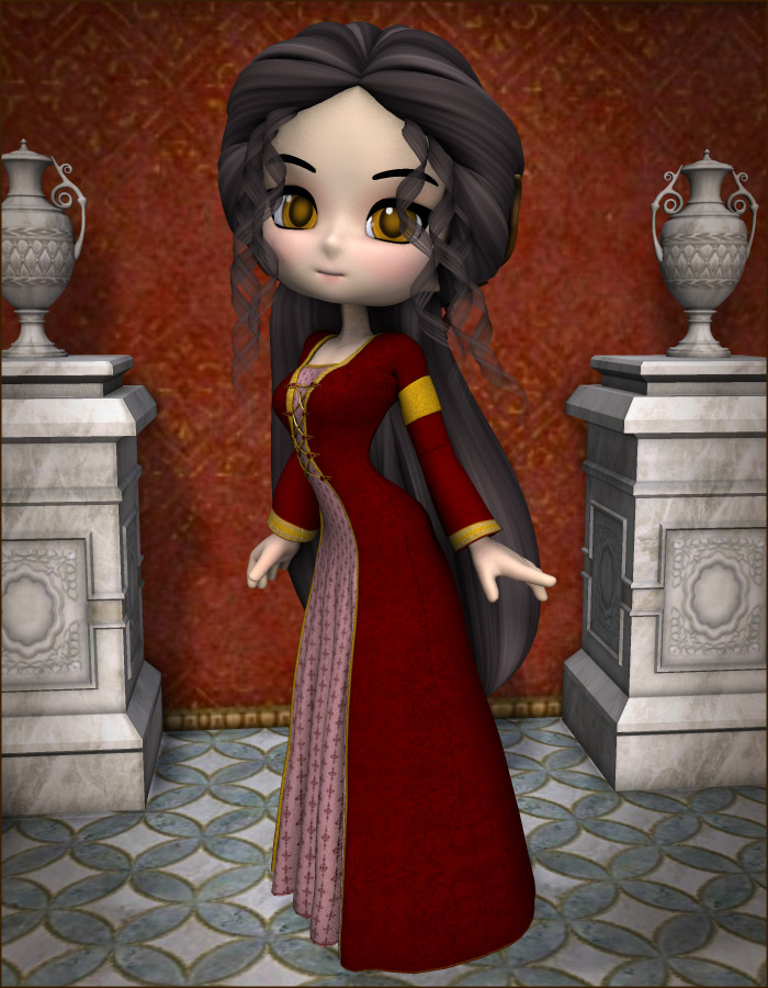 Ladies of the Court: Cassandra Dress for Cookie by: EvilinnocenceRuntimeDNA, 3D Models by Daz 3D