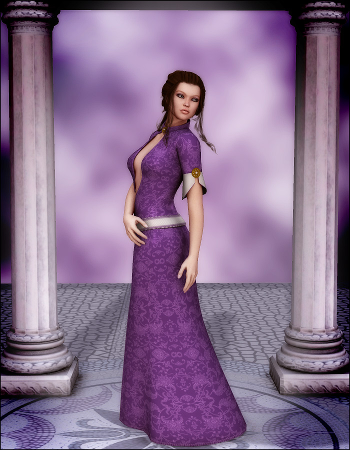 Ladies of the Court: Vivianna Dress for V4 by: EvilinnocenceRuntimeDNA, 3D Models by Daz 3D