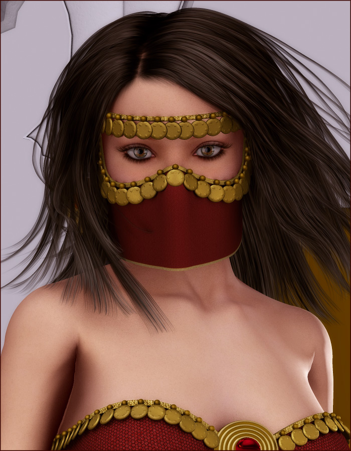 Thousand Nights: Desert Gem Head Jewelry for V4 by: EvilinnocenceRuntimeDNA, 3D Models by Daz 3D