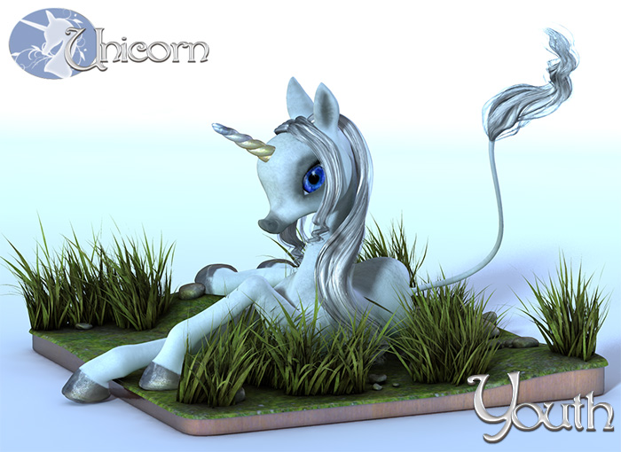 The Unicorn: Youth by: Lady LittlefoxRuntimeDNA, 3D Models by Daz 3D