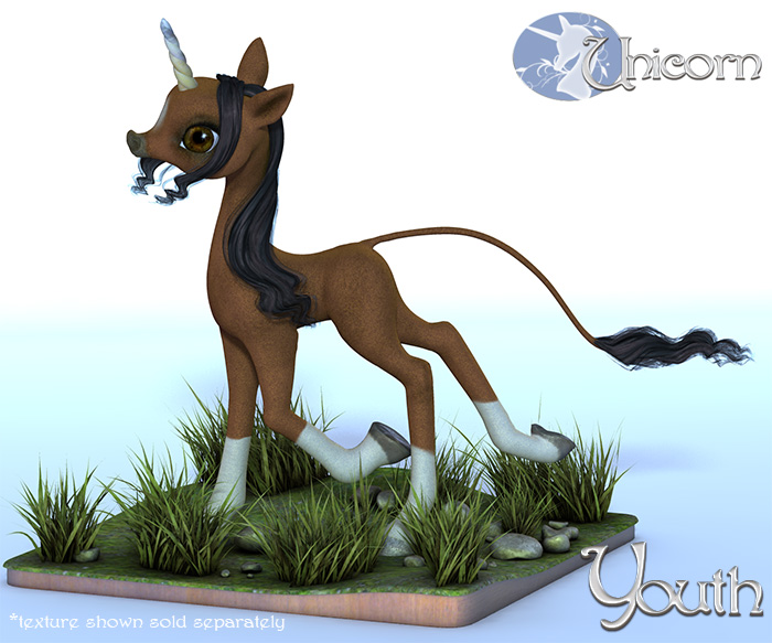 The Unicorn: Youth by: Lady LittlefoxRuntimeDNA, 3D Models by Daz 3D