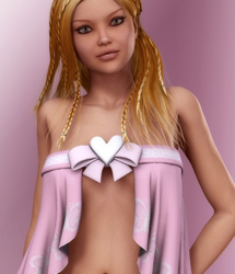 Pink LUV: Heartbreaker Top for V4 by: EvilinnocenceRuntimeDNA, 3D Models by Daz 3D