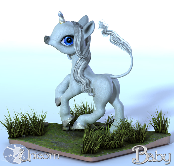 The Unicorn: Baby by: Lady LittlefoxRuntimeDNA, 3D Models by Daz 3D