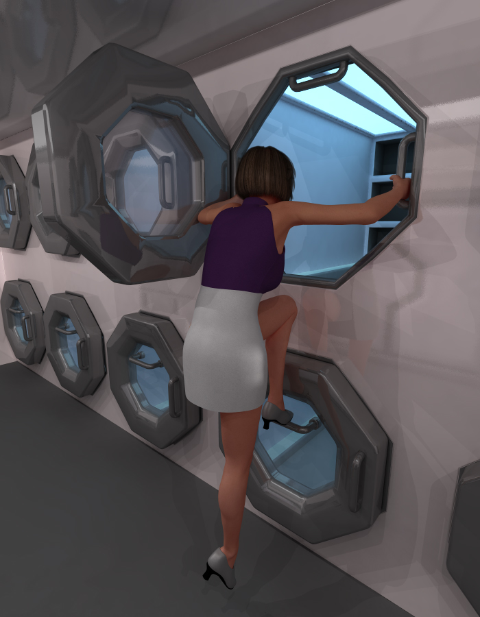 Lunar Science Station:  Sleep Tubes by: EvilinnocenceRuntimeDNA, 3D Models by Daz 3D