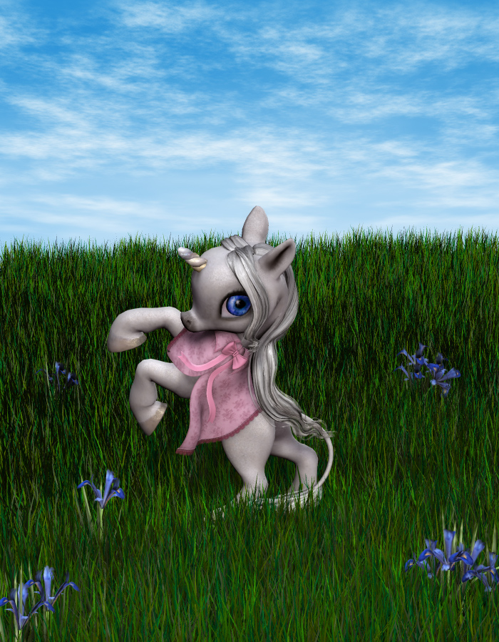 Spring Cloak for the Baby Unicorn by: EvilinnocenceRuntimeDNA, 3D Models by Daz 3D