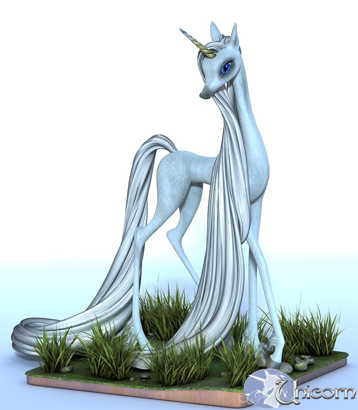 The Unicorn: Regal Mane and Tail by: Lady LittlefoxRuntimeDNA, 3D Models by Daz 3D