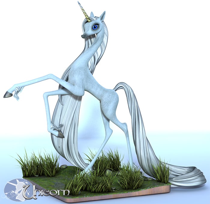 The Unicorn: Regal Mane and Tail by: Lady LittlefoxRuntimeDNA, 3D Models by Daz 3D