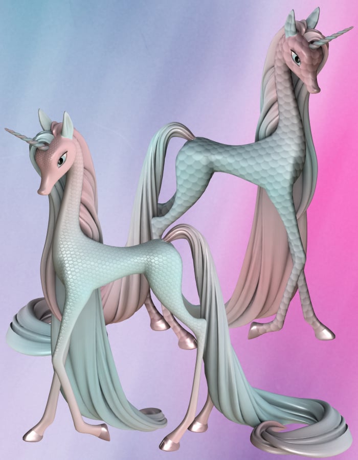 Fairytale Regal Mane and Tail for the Unicorn for Poser by: , 3D Models by Daz 3D
