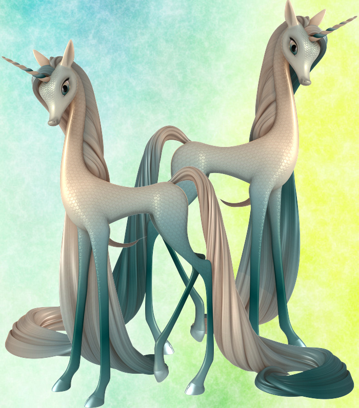 Fairytale Regal Mane and Tail Chapter 2 for the Unicorn for DAZ Studio by: , 3D Models by Daz 3D