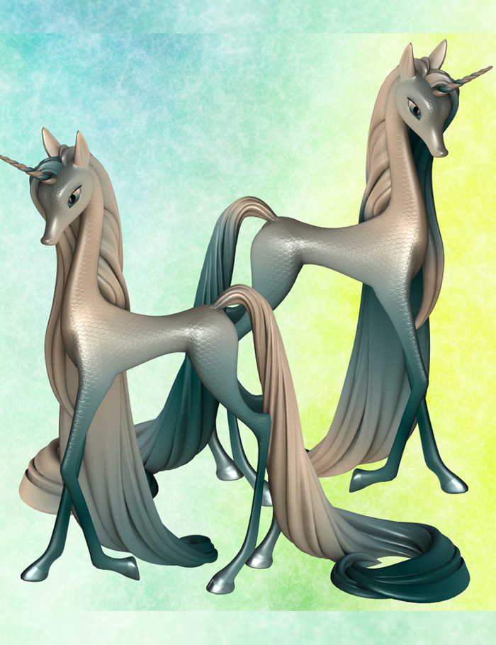 Fairytale Regal Mane and Tail Chapter 2 for the Unicorn for Poser by: , 3D Models by Daz 3D
