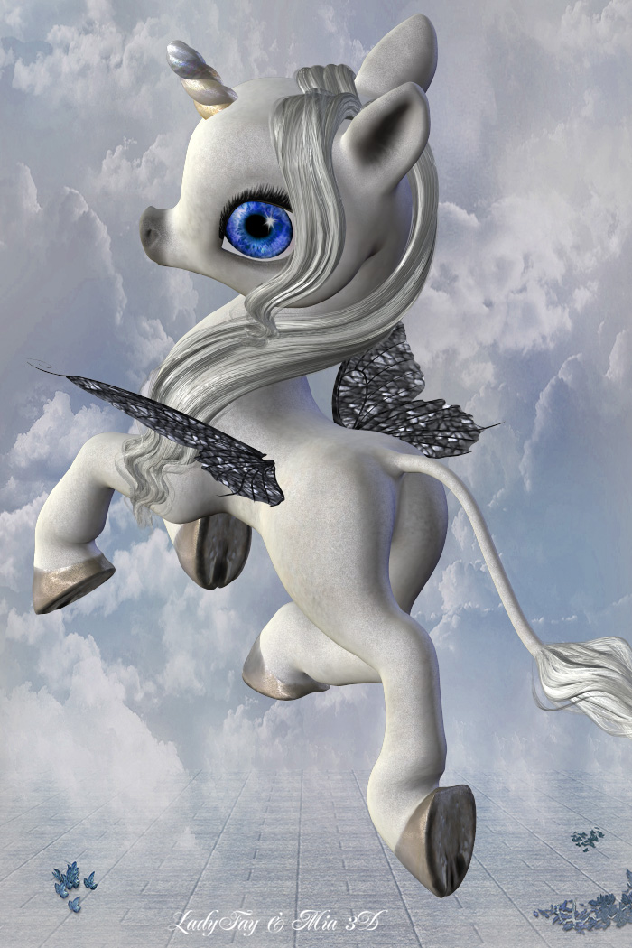Wings for Baby Unicorn by: LadyFayMia 3D DesignRuntimeDNA, 3D Models by Daz 3D
