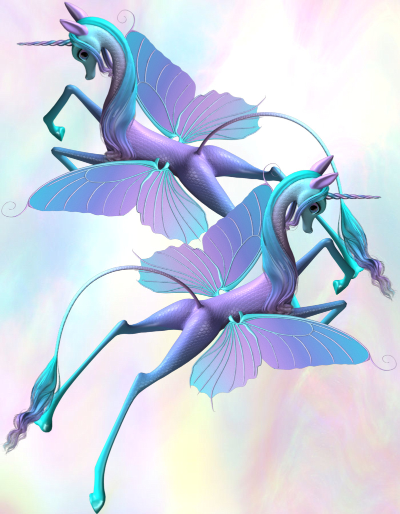 Fairytale Wings for the Unicorn for Poser by: , 3D Models by Daz 3D