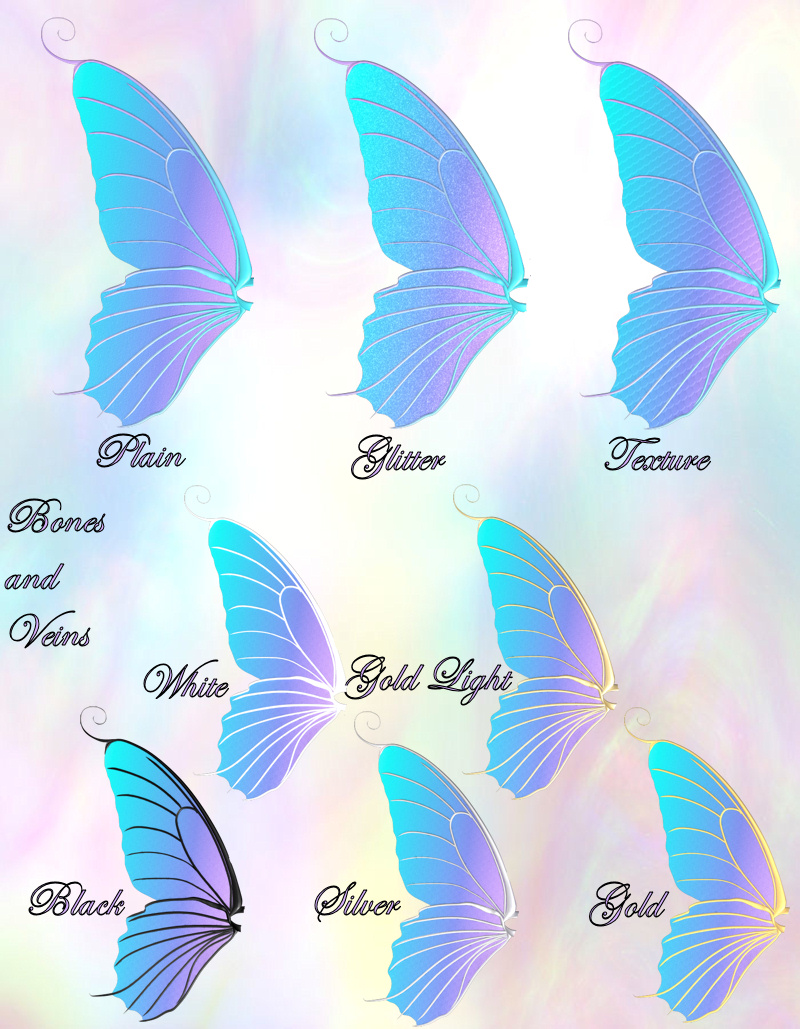 Fairytale Wings for the Unicorn for Poser by: , 3D Models by Daz 3D