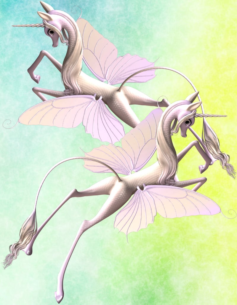 Fairytale Wings Chapter 2 for the Unicorn for Poser by: , 3D Models by Daz 3D