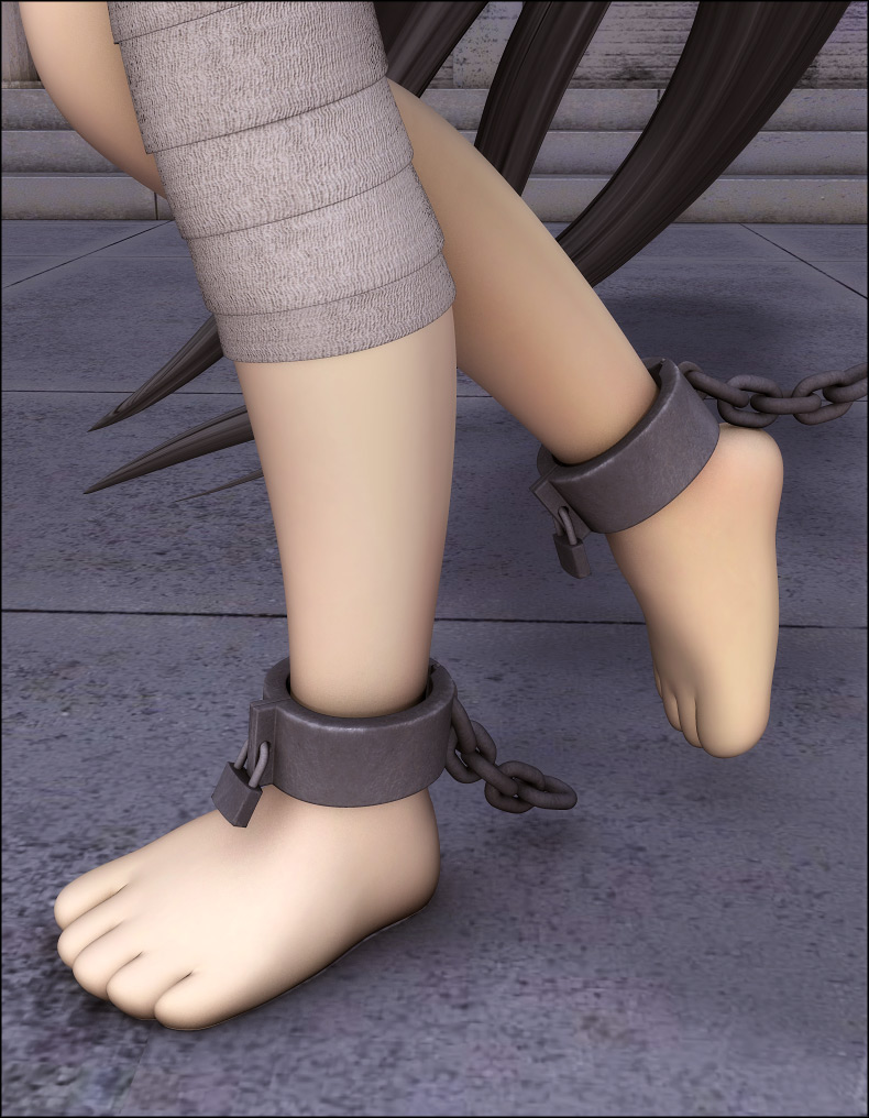 Ankle Shackles for Cookie by: EvilinnocenceRuntimeDNA, 3D Models by Daz 3D