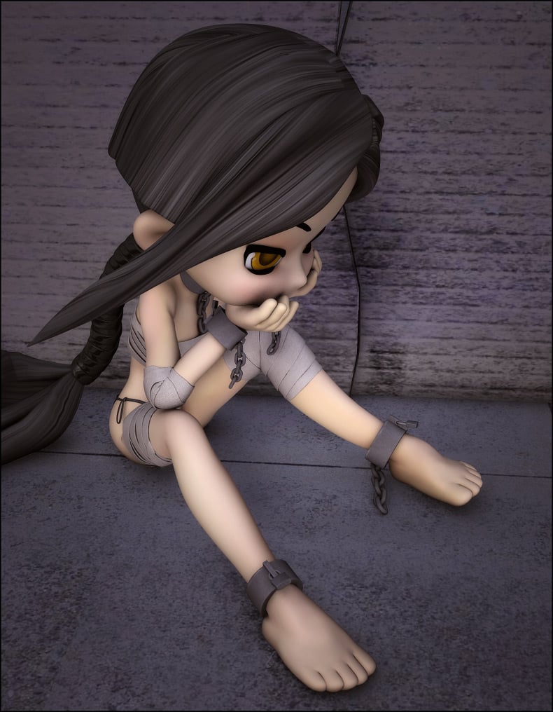 Ankle Shackles for Cookie by: EvilinnocenceRuntimeDNA, 3D Models by Daz 3D