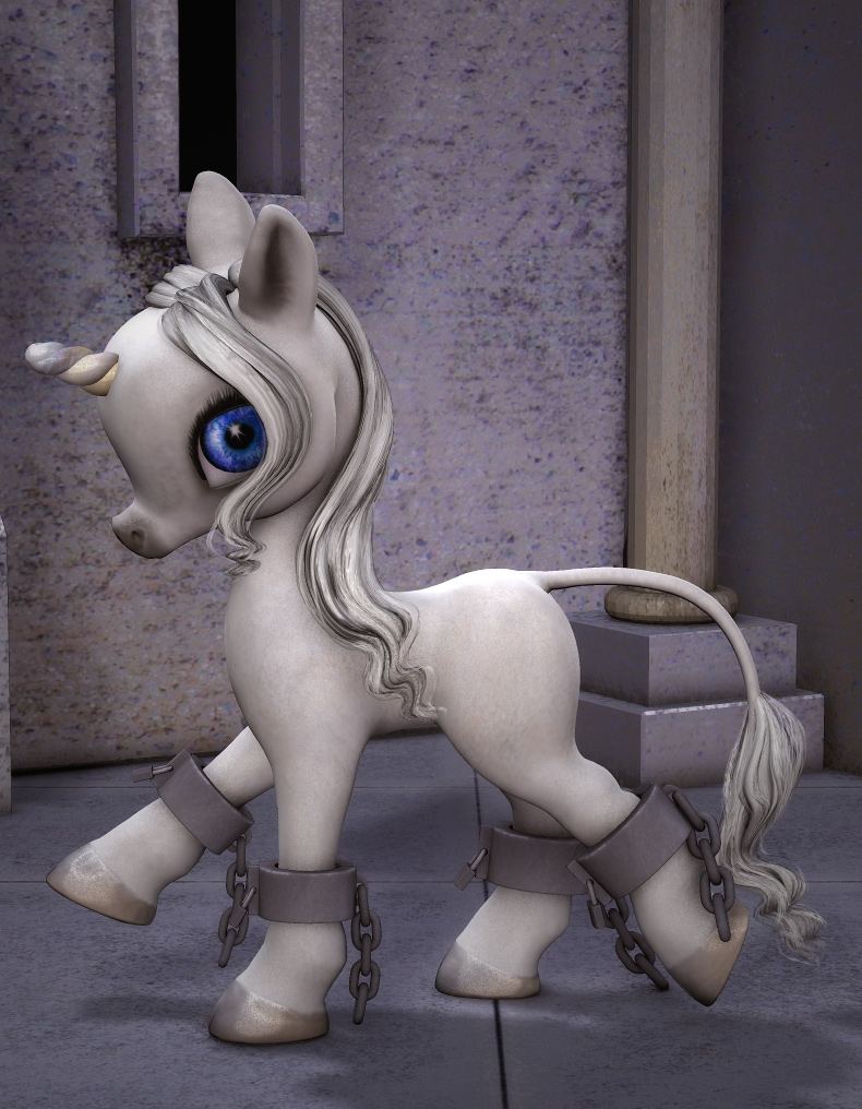 Hoof Shackles for the Baby Unicorn by: EvilinnocenceRuntimeDNA, 3D Models by Daz 3D