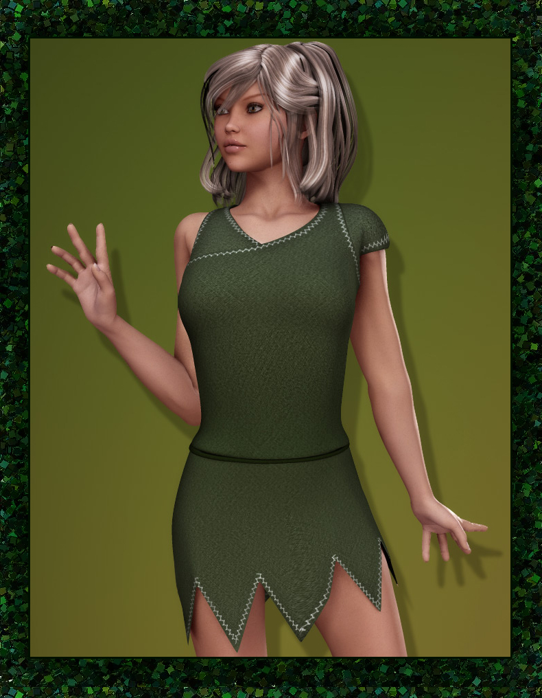 Elf Dress for V4 by: EvilinnocenceRuntimeDNA, 3D Models by Daz 3D