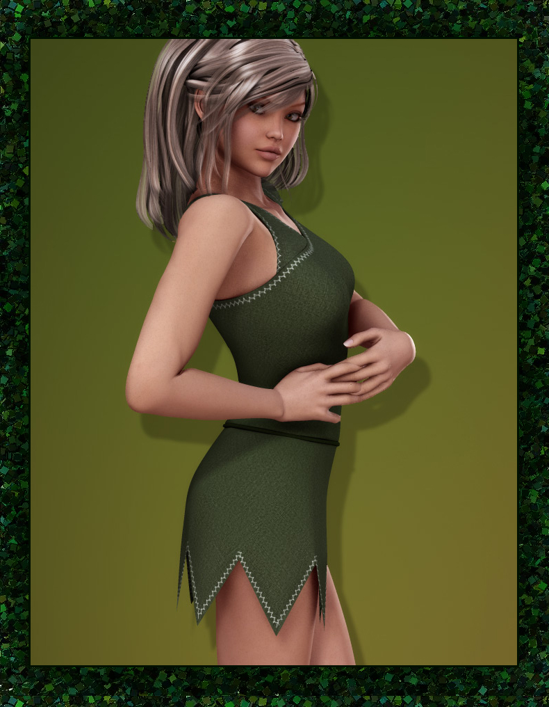 Elf Dress for V4 by: EvilinnocenceRuntimeDNA, 3D Models by Daz 3D