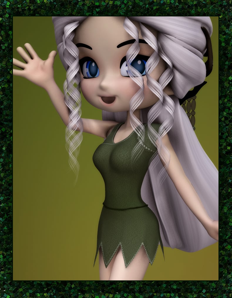 Elf Dress for Cookie by: EvilinnocenceRuntimeDNA, 3D Models by Daz 3D
