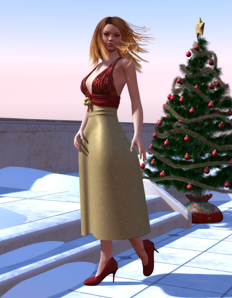 Holidays: Jingle Bell Dress Xmas by: EvilinnocenceRuntimeDNA, 3D Models by Daz 3D