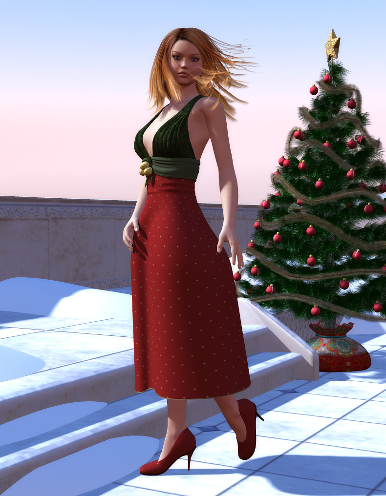 Holidays: Jingle Bell Dress Xmas by: EvilinnocenceRuntimeDNA, 3D Models by Daz 3D