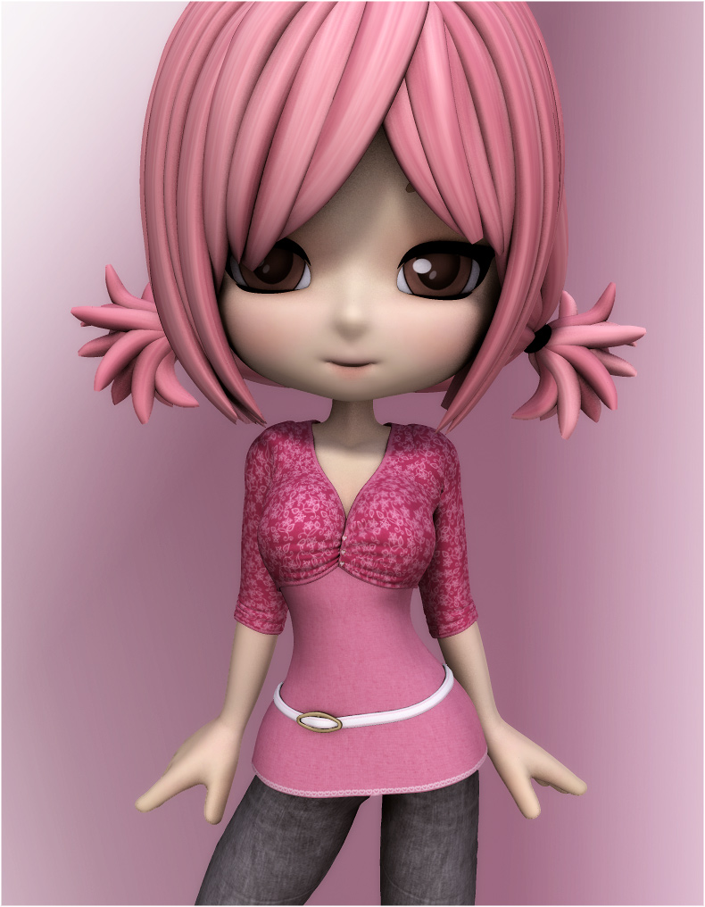 Pink LUV: HeartThrob Top for Cookie by: EvilinnocenceRuntimeDNA, 3D Models by Daz 3D