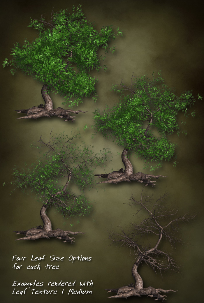 Crooked Trees by: eshaRuntimeDNA, 3D Models by Daz 3D