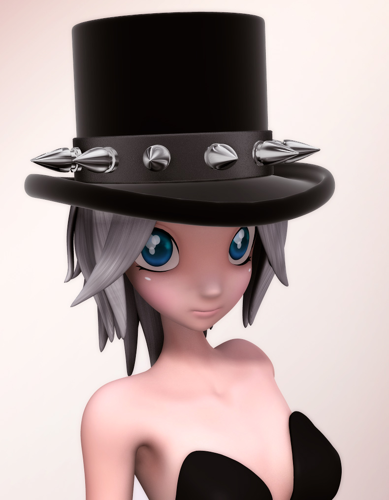 Goth Top Hat for Star! by: EvilinnocenceRuntimeDNA, 3D Models by Daz 3D