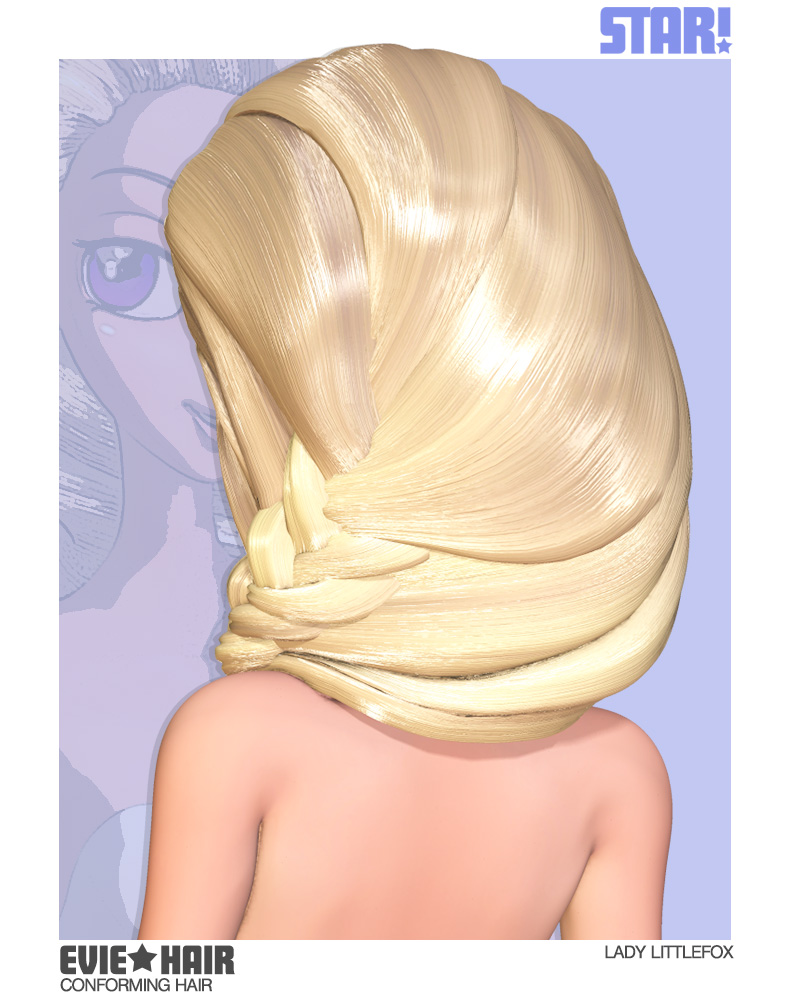 Evie Hair for Star! by: Lady LittlefoxRuntimeDNA, 3D Models by Daz 3D