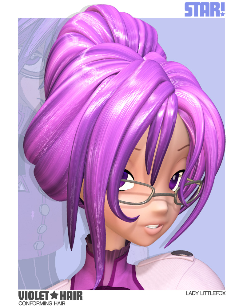 Violet Hair for Star! Violet Hair for Star! by: Lady LittlefoxRuntimeDNA, 3D Models by Daz 3D