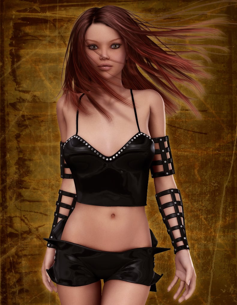 Night Slayers: Cage Straps for V4 by: EvilinnocenceRuntimeDNA, 3D Models by Daz 3D