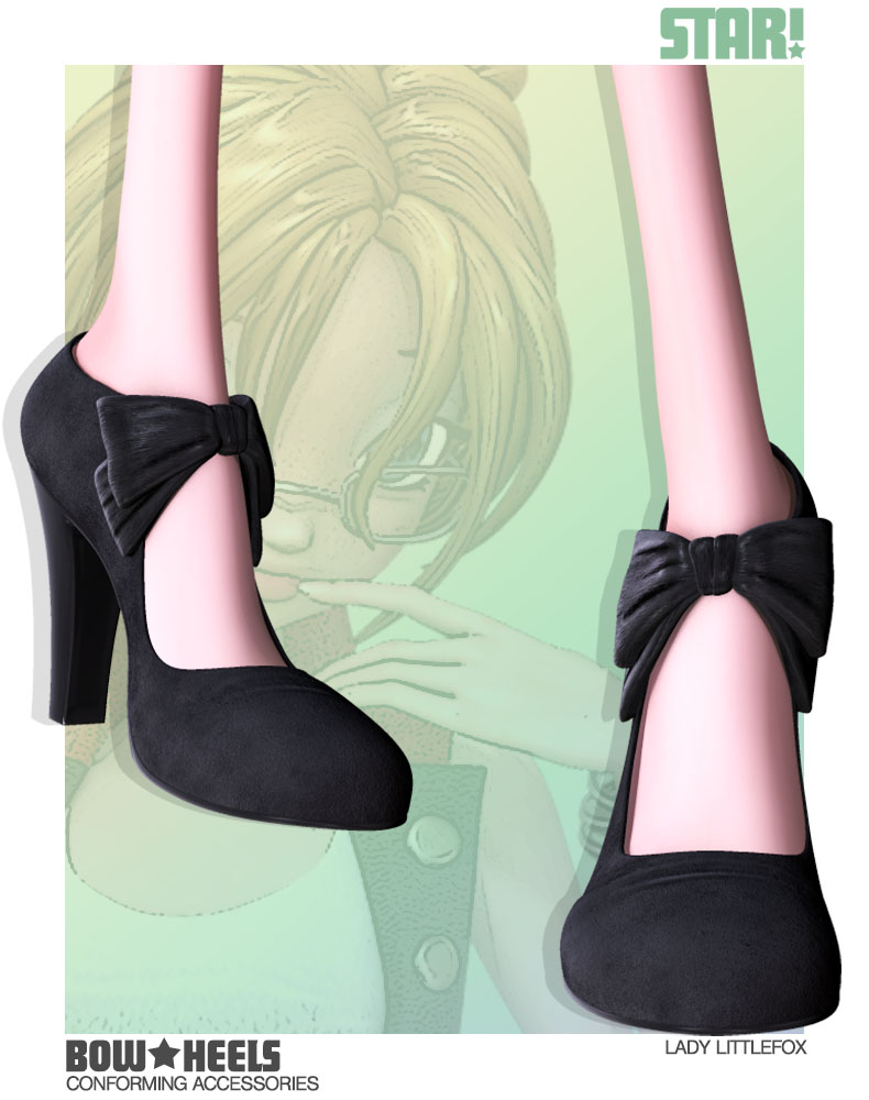 Bow Heels for Star! by: Lady LittlefoxRuntimeDNA, 3D Models by Daz 3D