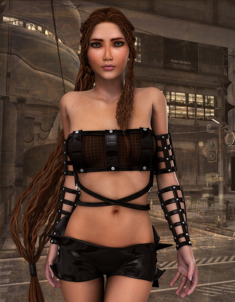 Night Slayers: Cage Top for V4 by: EvilinnocenceRuntimeDNA, 3D Models by Daz 3D
