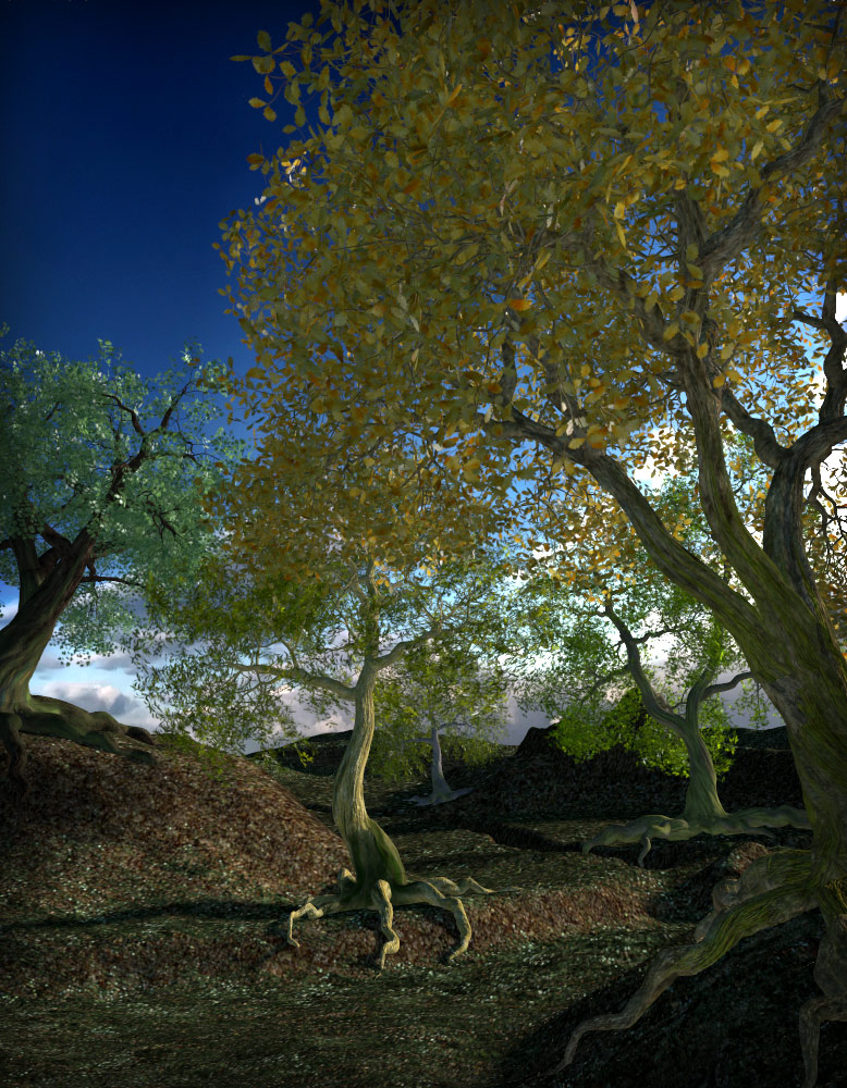Poseable Forest Trees by: eshaRuntimeDNA, 3D Models by Daz 3D