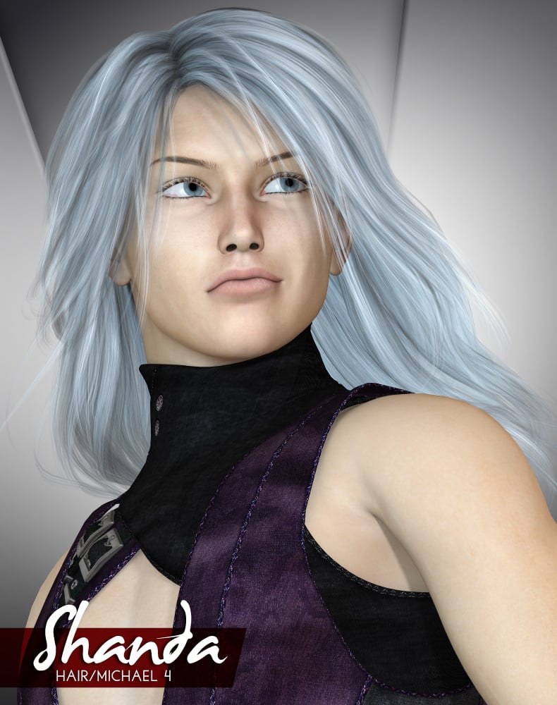 Shanda Hair for M4 by: Lady LittlefoxRuntimeDNA, 3D Models by Daz 3D