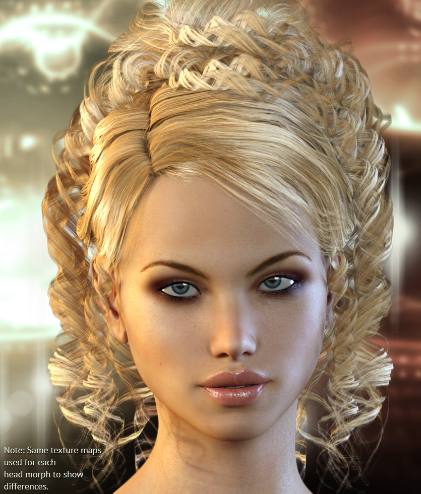 Daughters Of Eve (Faces) for G3F by: PixelunaRuntimeDNA, 3D Models by Daz 3D