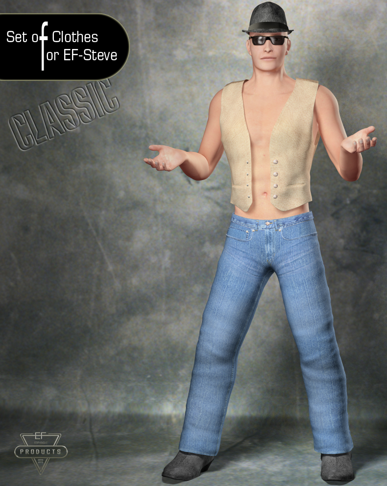 Classic clothes for EF-Steve by: ericfarrisRuntimeDNA, 3D Models by Daz 3D