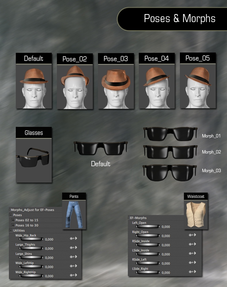Classic clothes for EF-Steve by: ericfarrisRuntimeDNA, 3D Models by Daz 3D